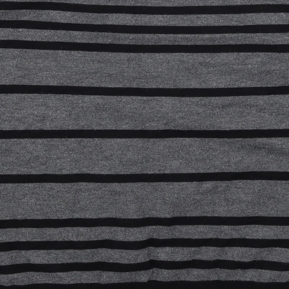Petite Collection Womens Grey Striped Pullover Jumper Size 18