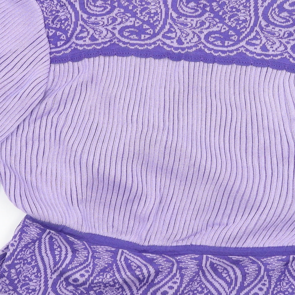 Meici Womens Purple Pullover Jumper Size 16