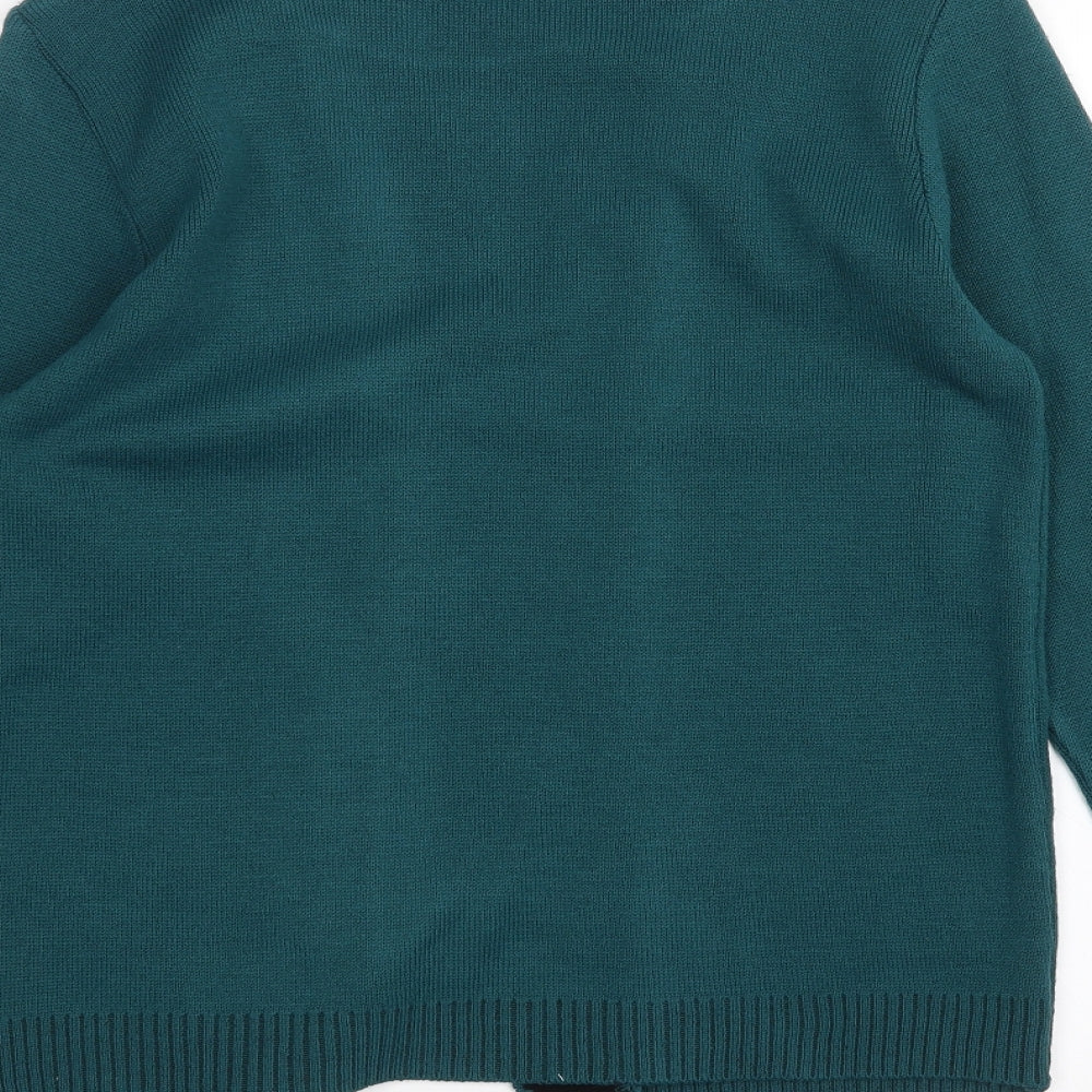 Pure & natural Womens Green Cardigan Jumper Size S