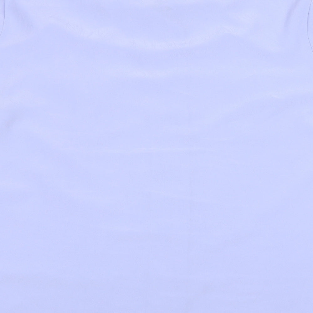 Lauren Duvar Womens Blue Basic Button-Up Size 16