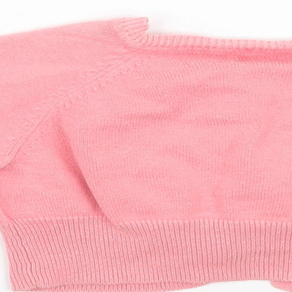 NEXT Girls Pink Cardigan Jumper Size 12-18 Months
