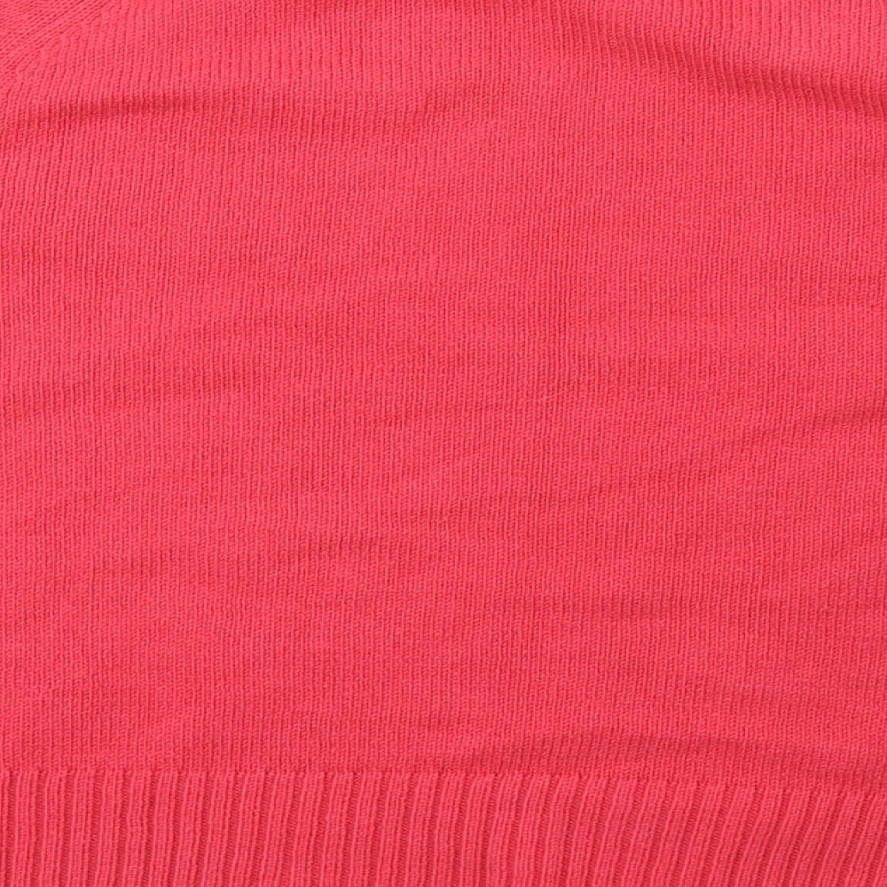 nhs Womens Pink Knit Cardigan Jumper Size 12