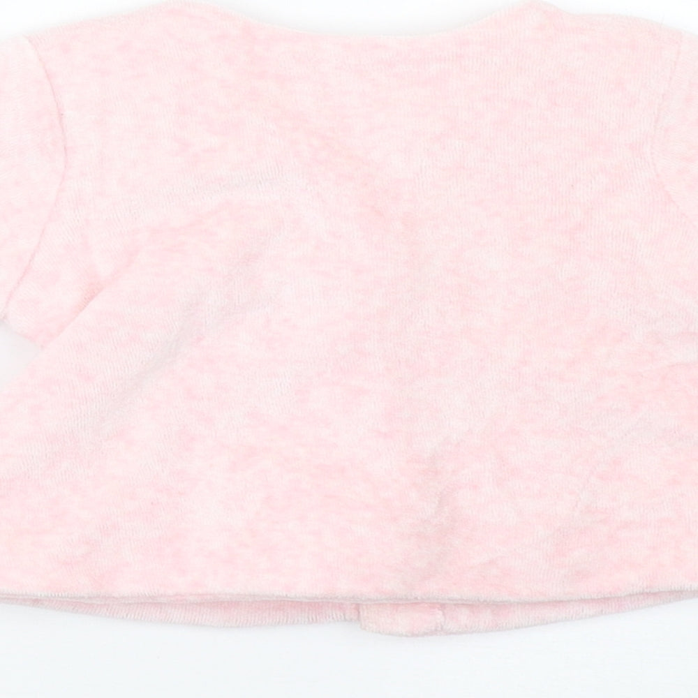 Pure Baby Girls Pink Fleece Basic Coat Coat Size 3-6 Months
