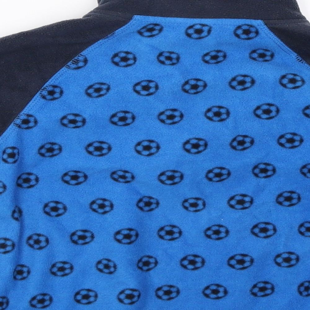 Crane Boys Blue Polka Dot Fleece Pullover Sweatshirt Size 3-4 Years