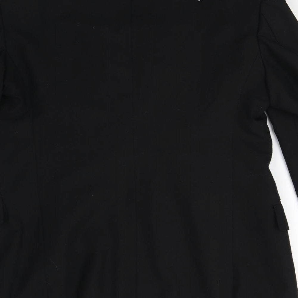 Preworn Mens Black Jacket Suit Jacket Size 36