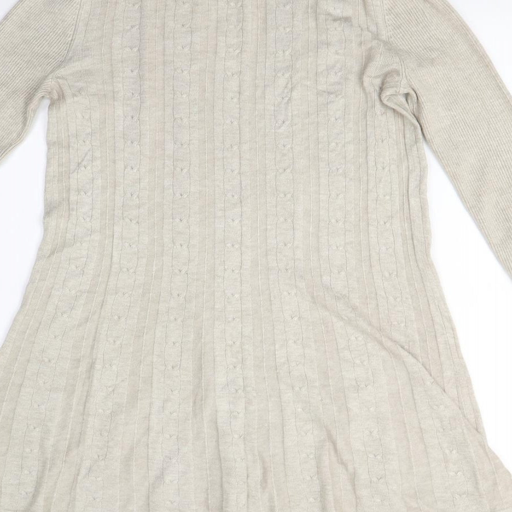 Bonmarché Womens Beige Knit Cardigan Jumper Size XS