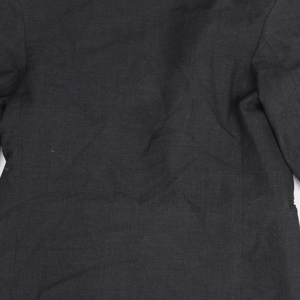 Preworn Womens Grey Jacket Suit Jacket Size S