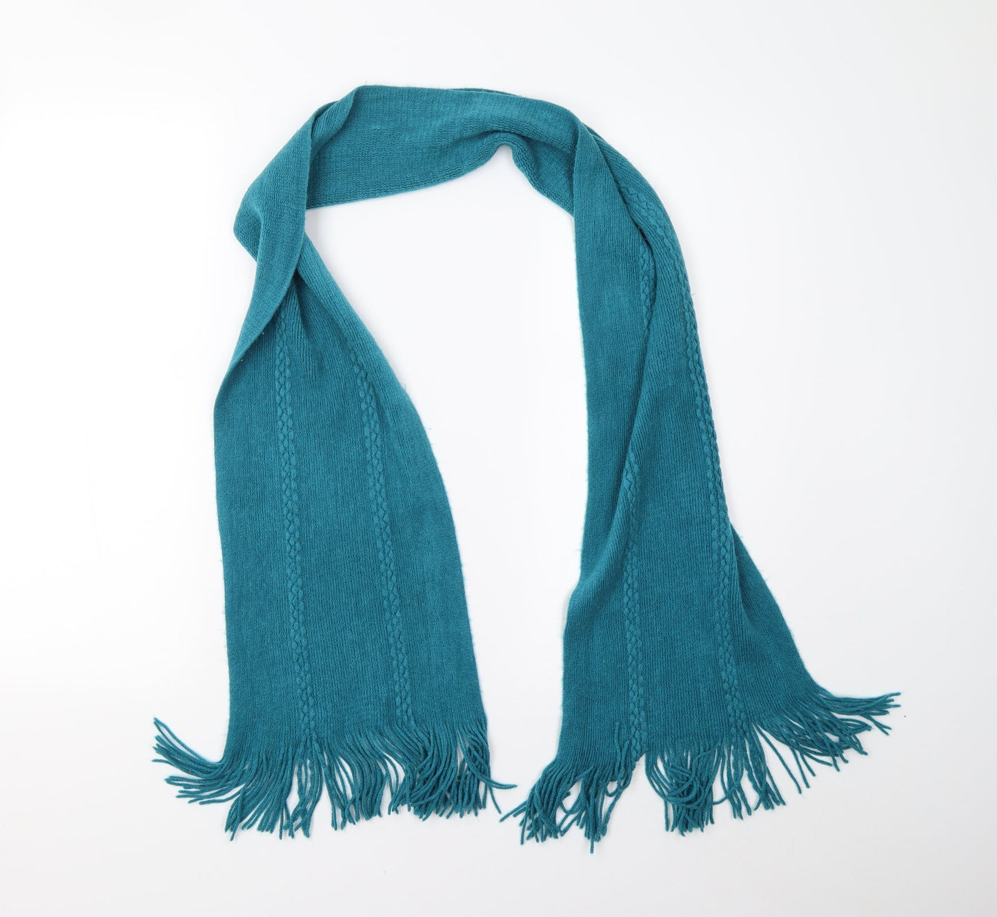 Preworn Unisex Green Knit Scarf