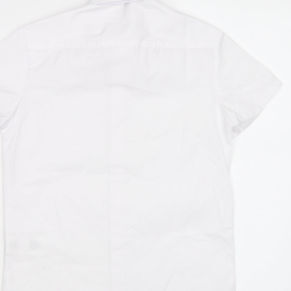 George Girls White Basic Button-Up Size 7-8 Years
