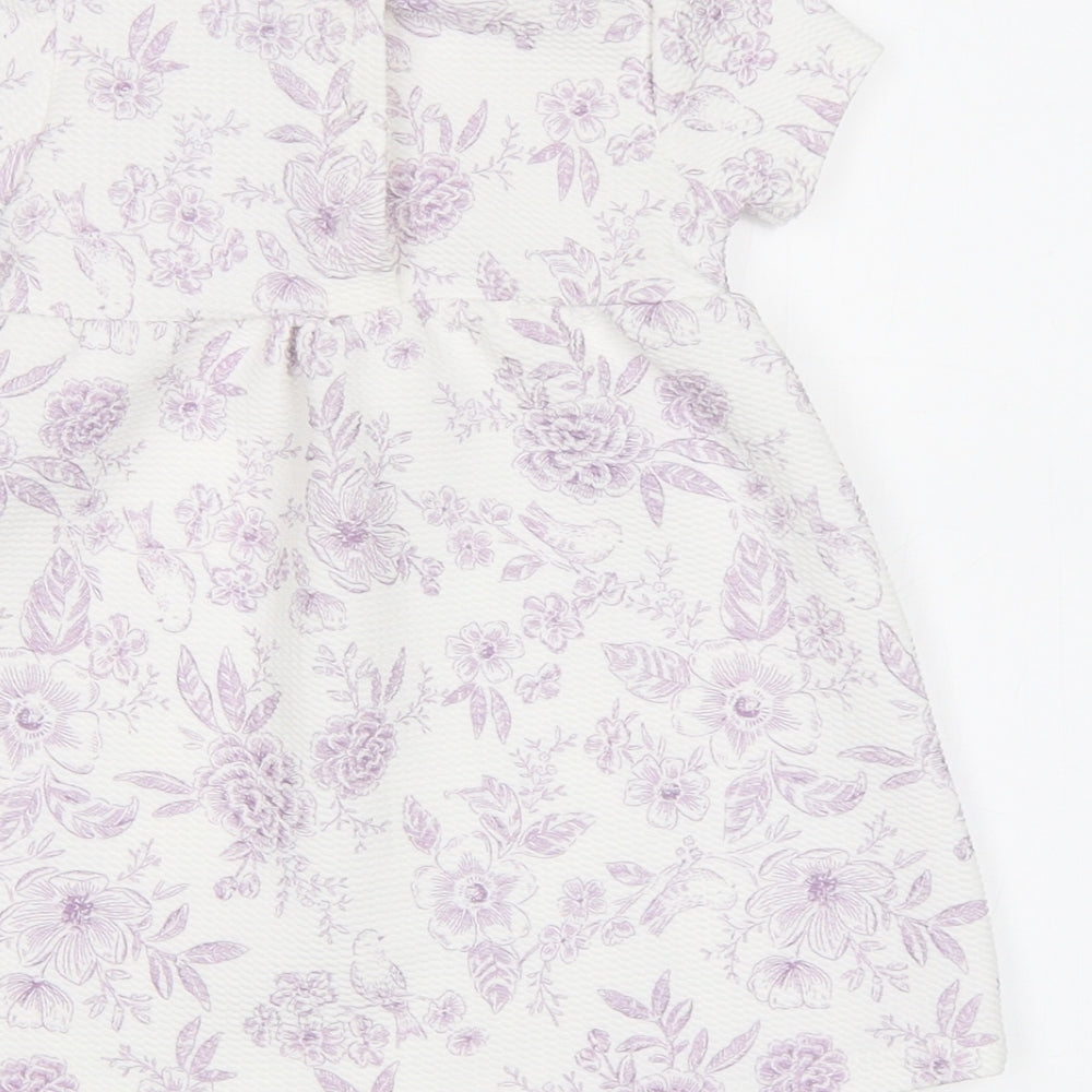 TU Baby White Floral A-Line Size 3-6 Months