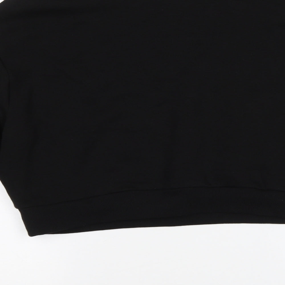 H&M Womens Black Striped Pullover Sweatshirt Size S