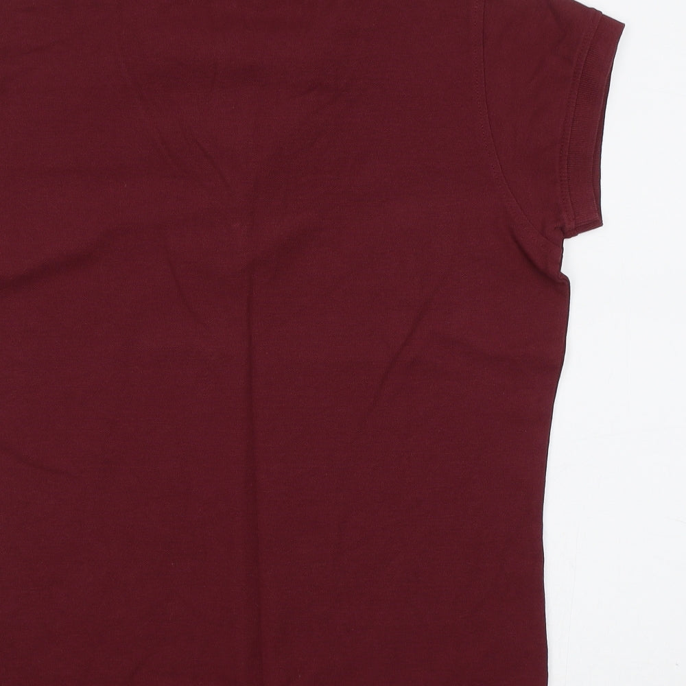 JHK Womens Purple Basic Polo Size L