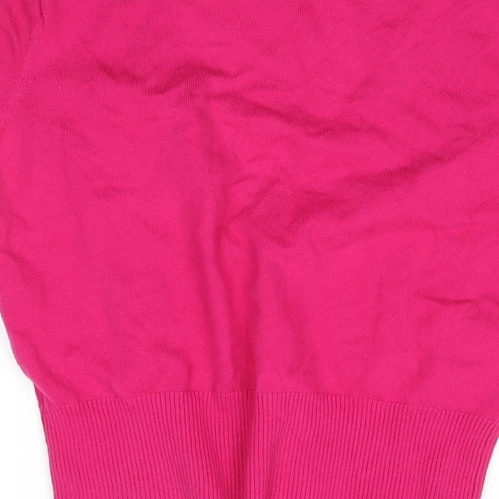 M&Oo Womens Pink Cardigan Jumper Size M