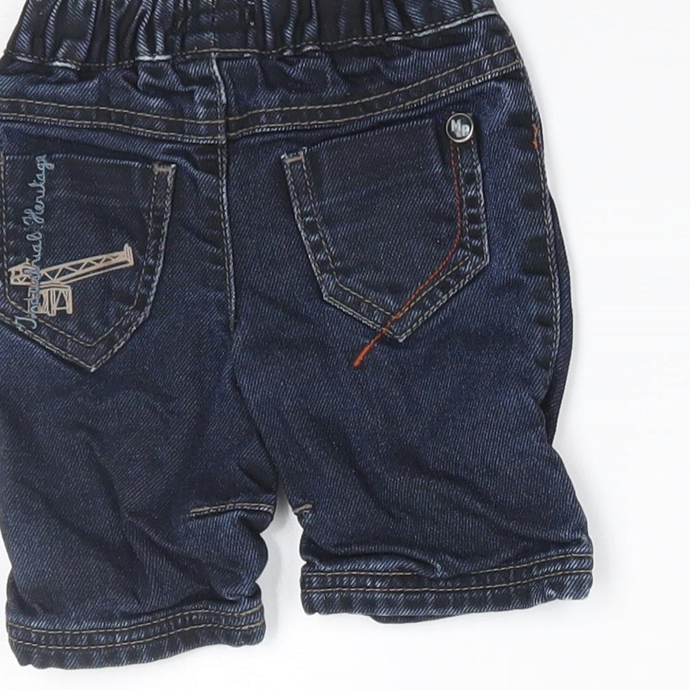 Mama's & Papa's Baby Blue Jogger Jeans Size 0-3 Months