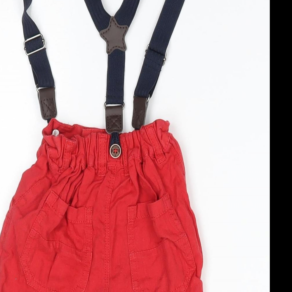 Next Baby Red Trousers Size 18-24 Months - suspenders