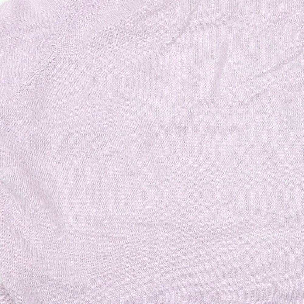 Marks & Spencer Womens Purple Floral Cardigan Jumper Size 12