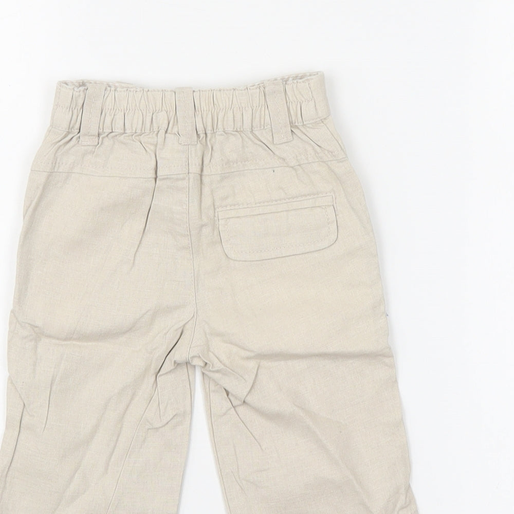 Next Boys Ivory Cargo Leggings Size 3-6 Months
