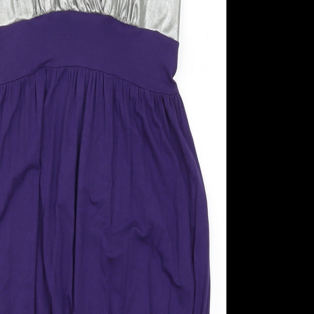 Rare Womens Purple Mini Size 12 - Silver