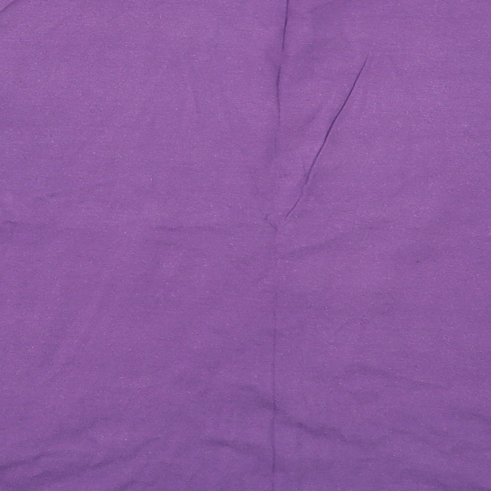 Back to Basix Womens Purple Basic T-Shirt Size 16