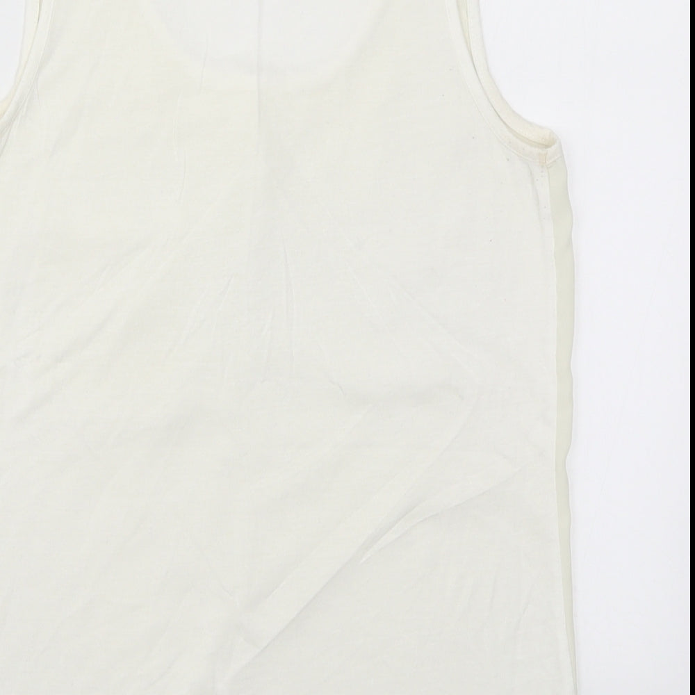 Warehouse Womens White Basic Tank Size 10