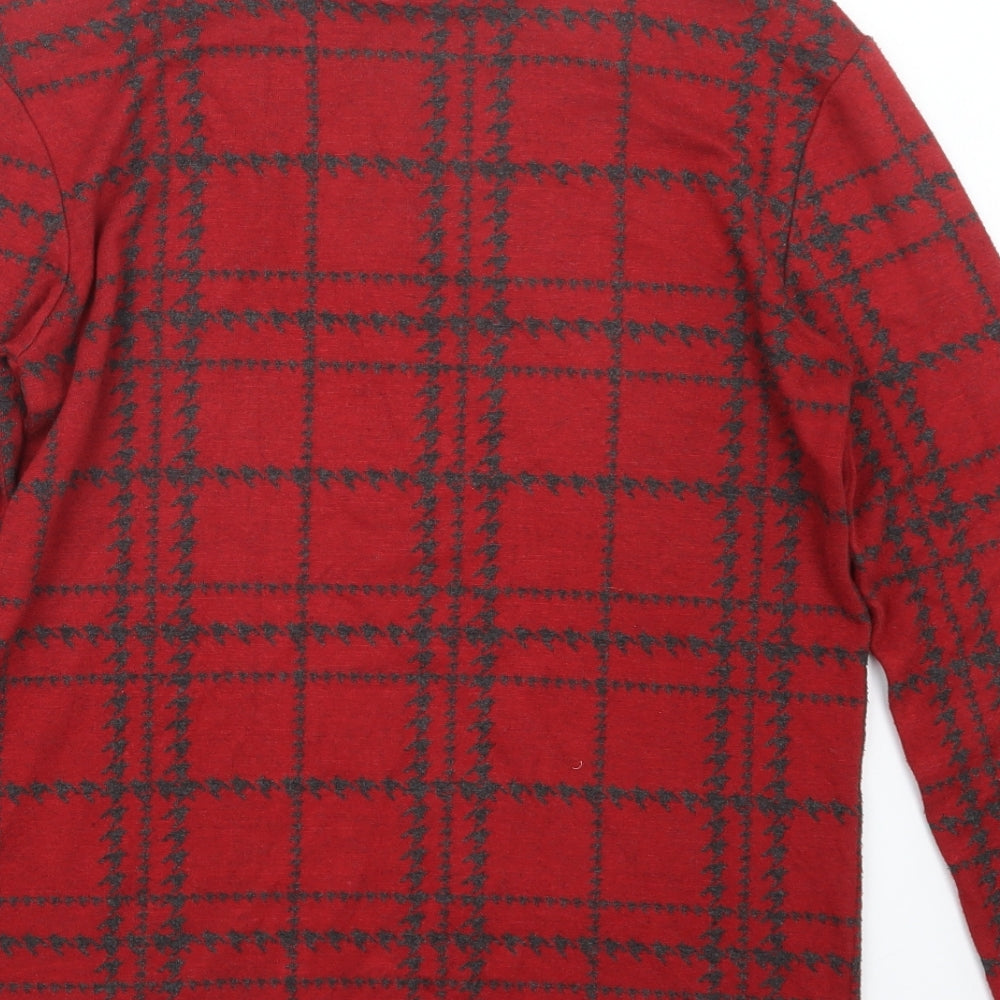 Next Womens Red Geometric Pullover Jumper Size 6