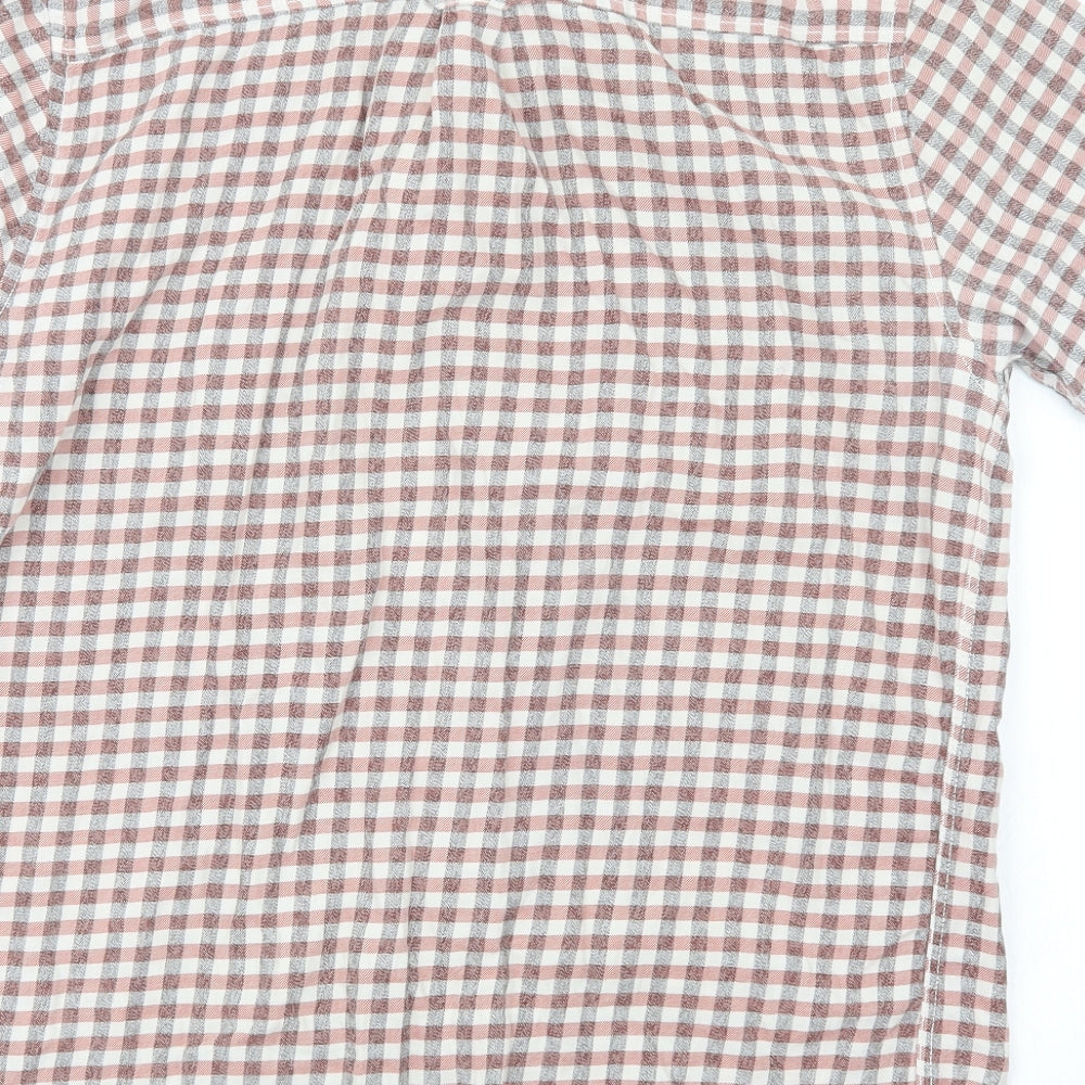 Topman Mens Red Check Button-Up Size M