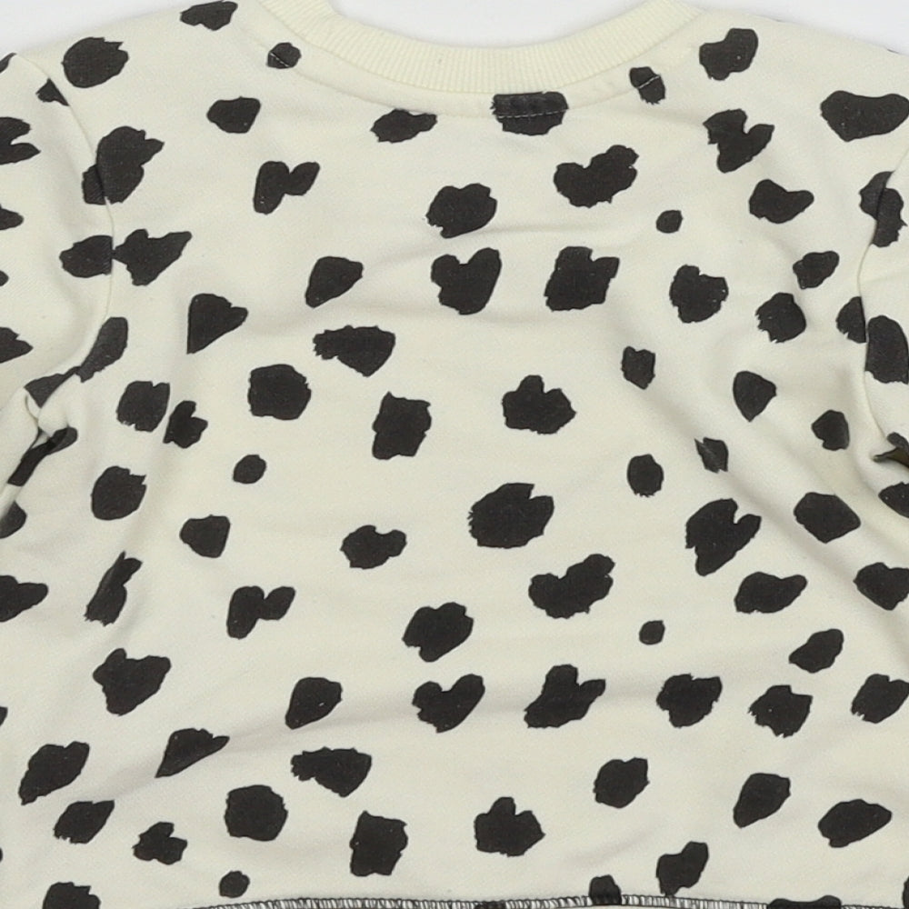 Primark Baby Ivory Animal Print Jersey Pullover Jumper Size 12-18 Months