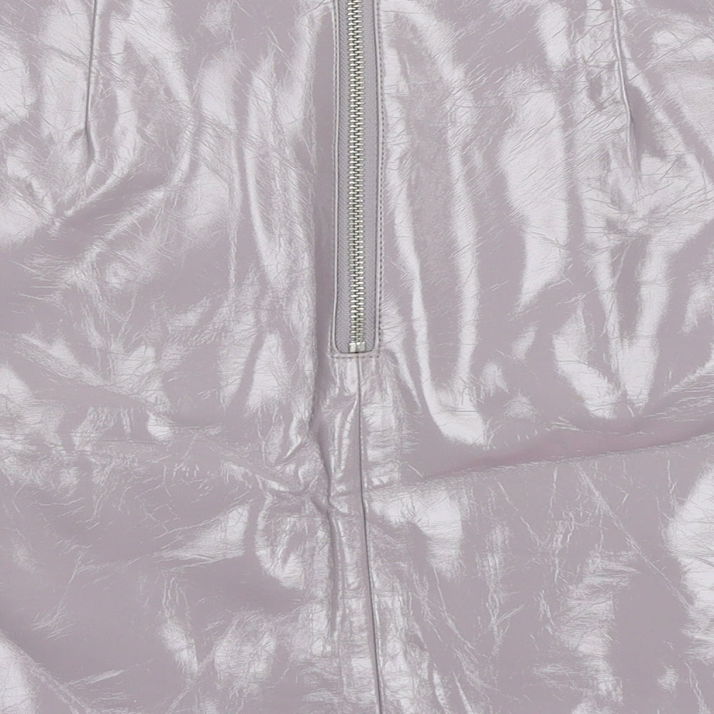 Miss sel Womens Grey A-Line Skirt Size 12