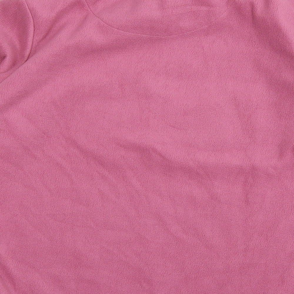 Love to Lou Womens Pink Geometric Fleece Top Pyjama Pants Size 10 - Sleep Queen