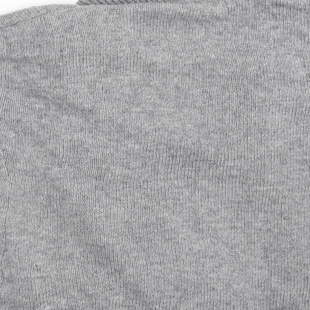 Boying Fashion Womens Grey Wrap Jumper One Size