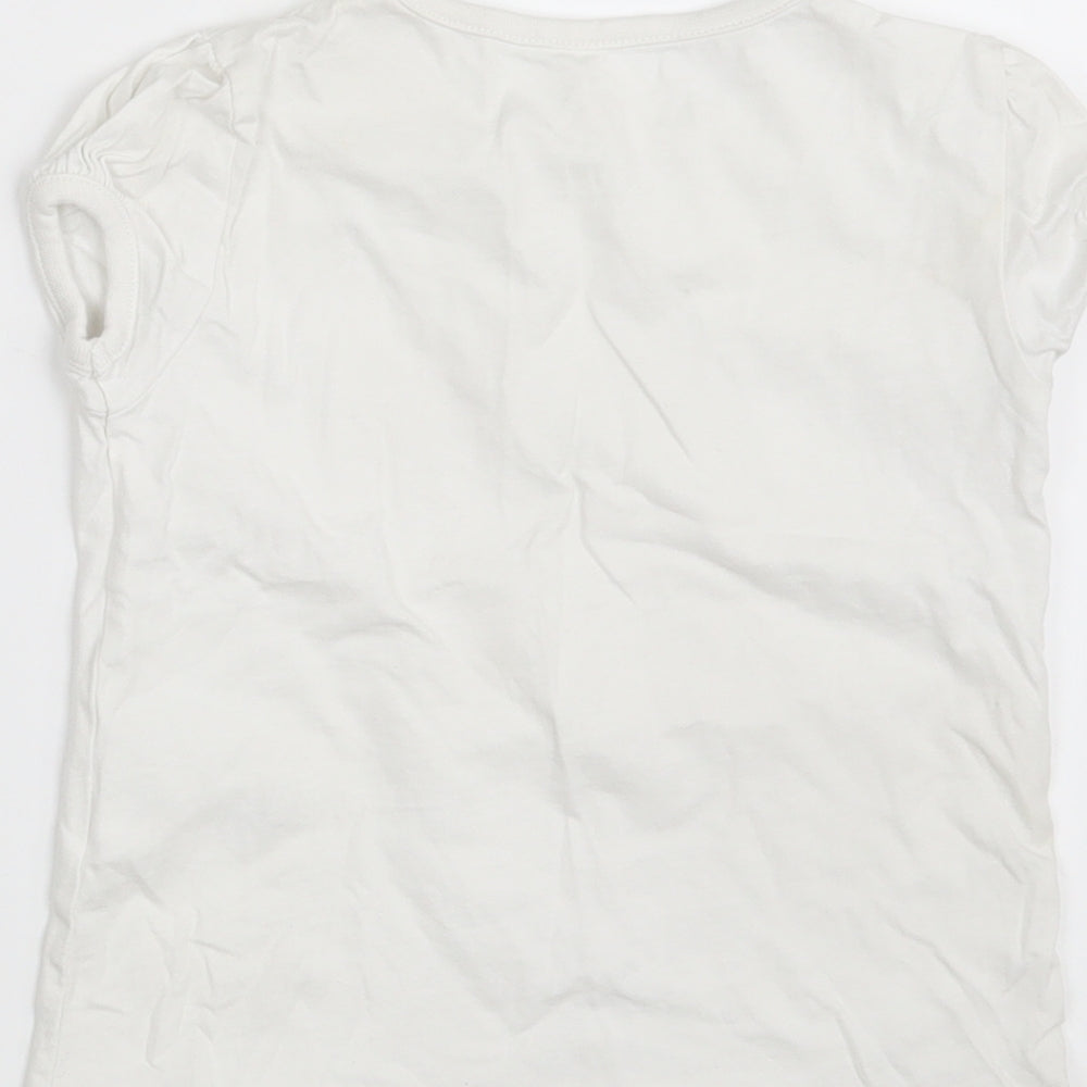 George Girls White Basic T-Shirt Size 4-5 Years