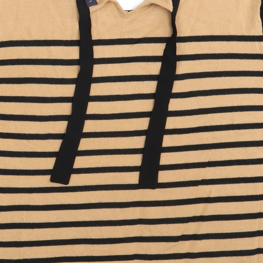 Marks & Spencer Womens Brown Striped Pullover Jumper One Size