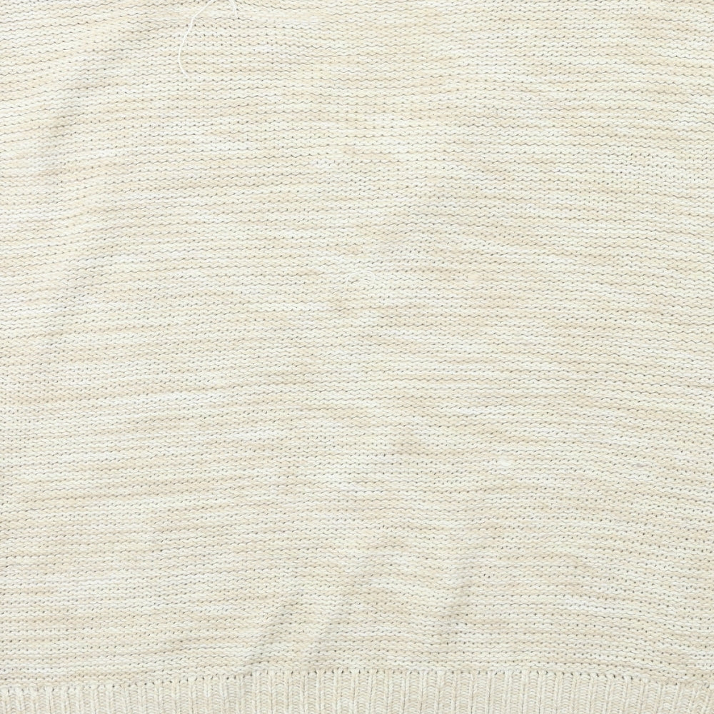 Evans Womens Beige Knit Pullover Jumper Size 14