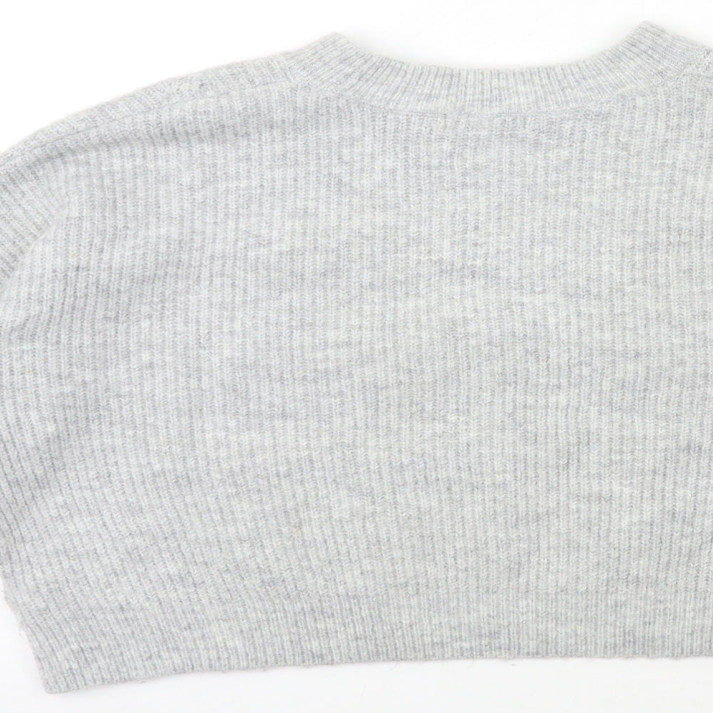 Topshop Womens Grey Knit Pullover Jumper Size S
