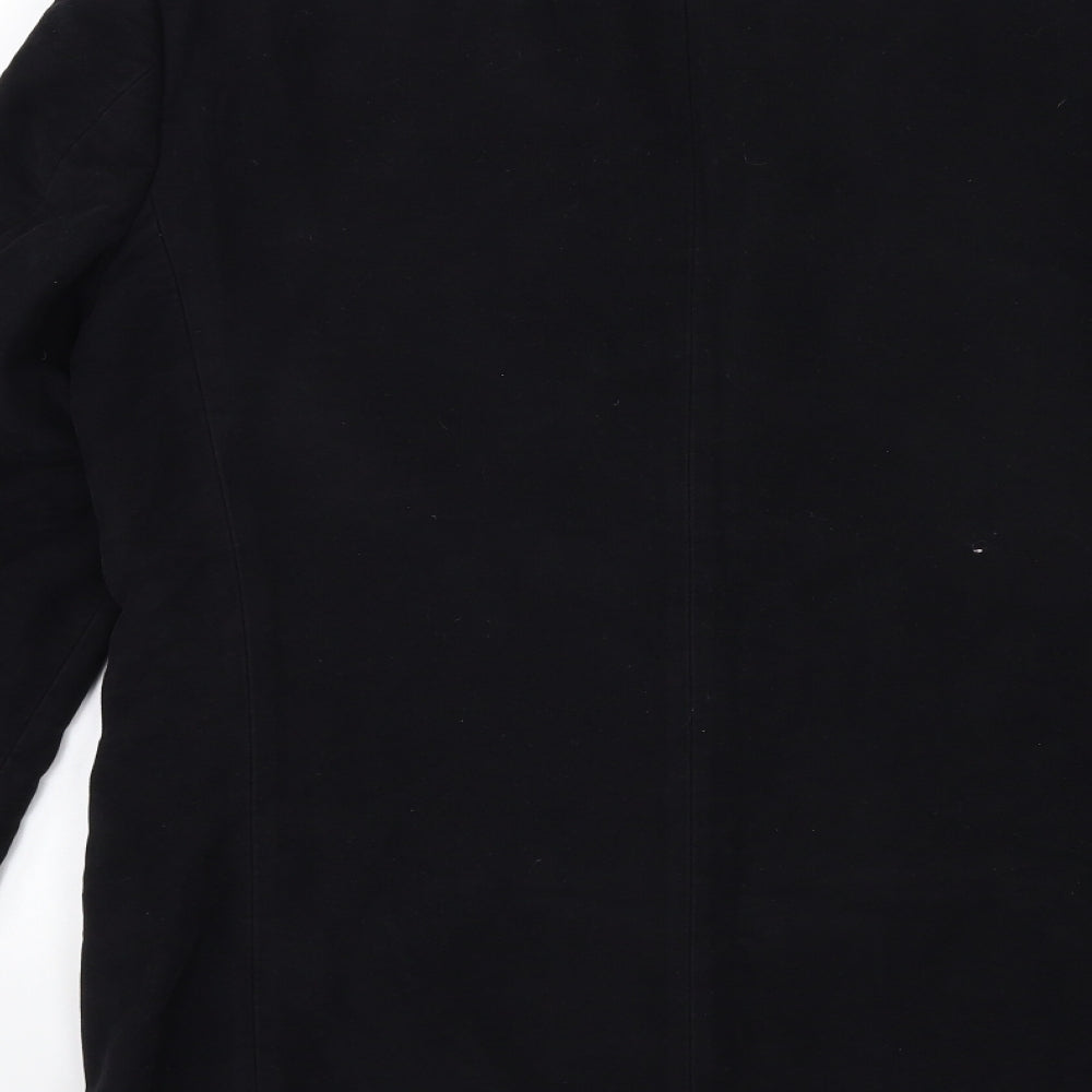 David Moss Mens Black Jacket Suit Jacket Size 42