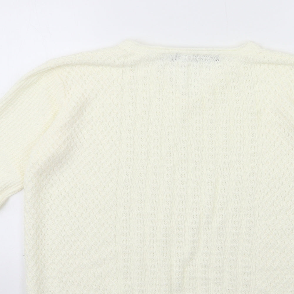 isle Womens Beige Knit Pullover Jumper Size 14