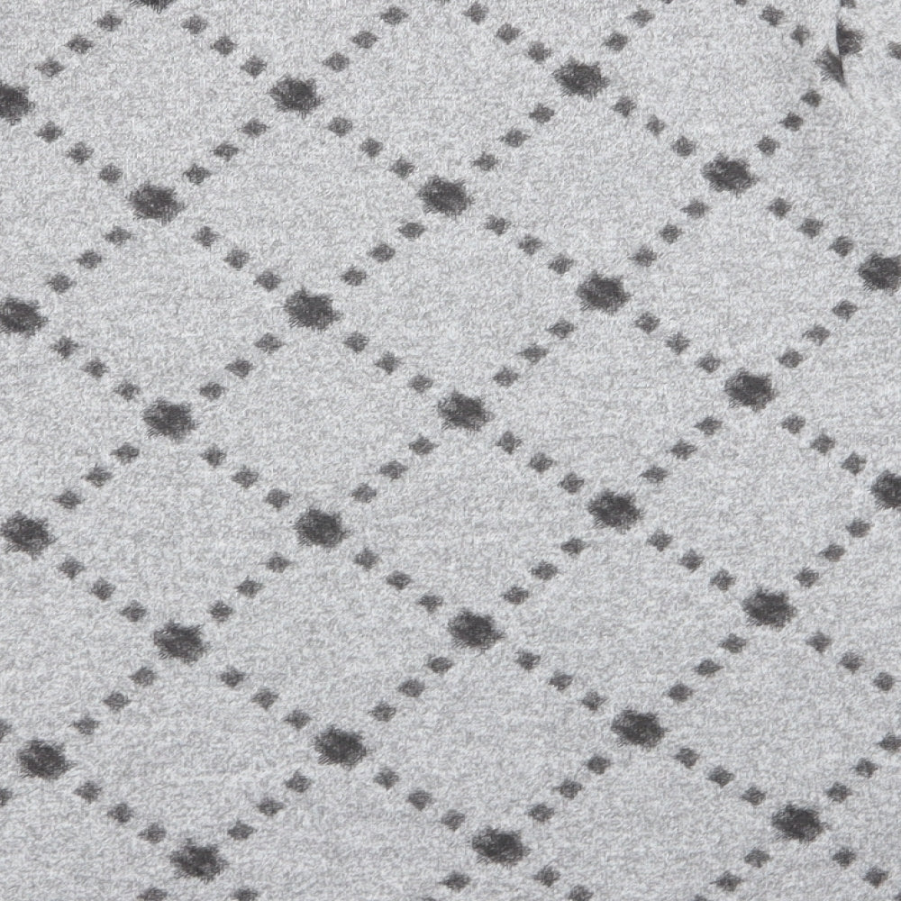 Marks & Spencer Womens Grey Argyle/Diamond Pullover Jumper Size 12