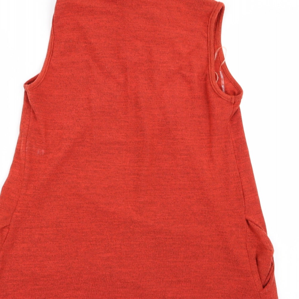 mandi Womens Orange Fit & Flare Size 10