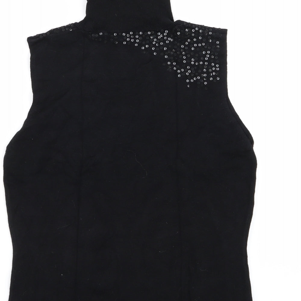 pepper and co Womens Black Pullover Jumper Size M