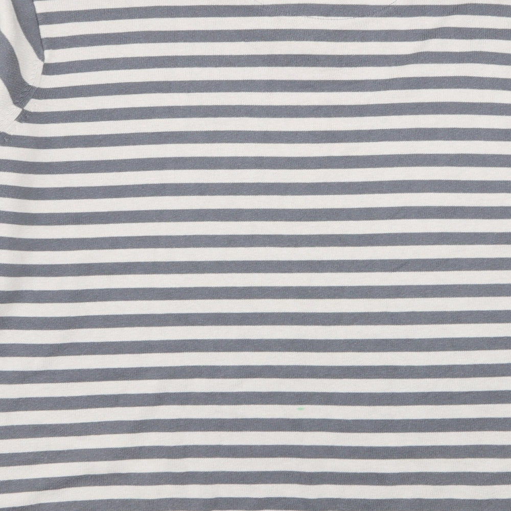 Easy Mens Multicoloured Striped Pullover Jumper Size L - shirt/jumper