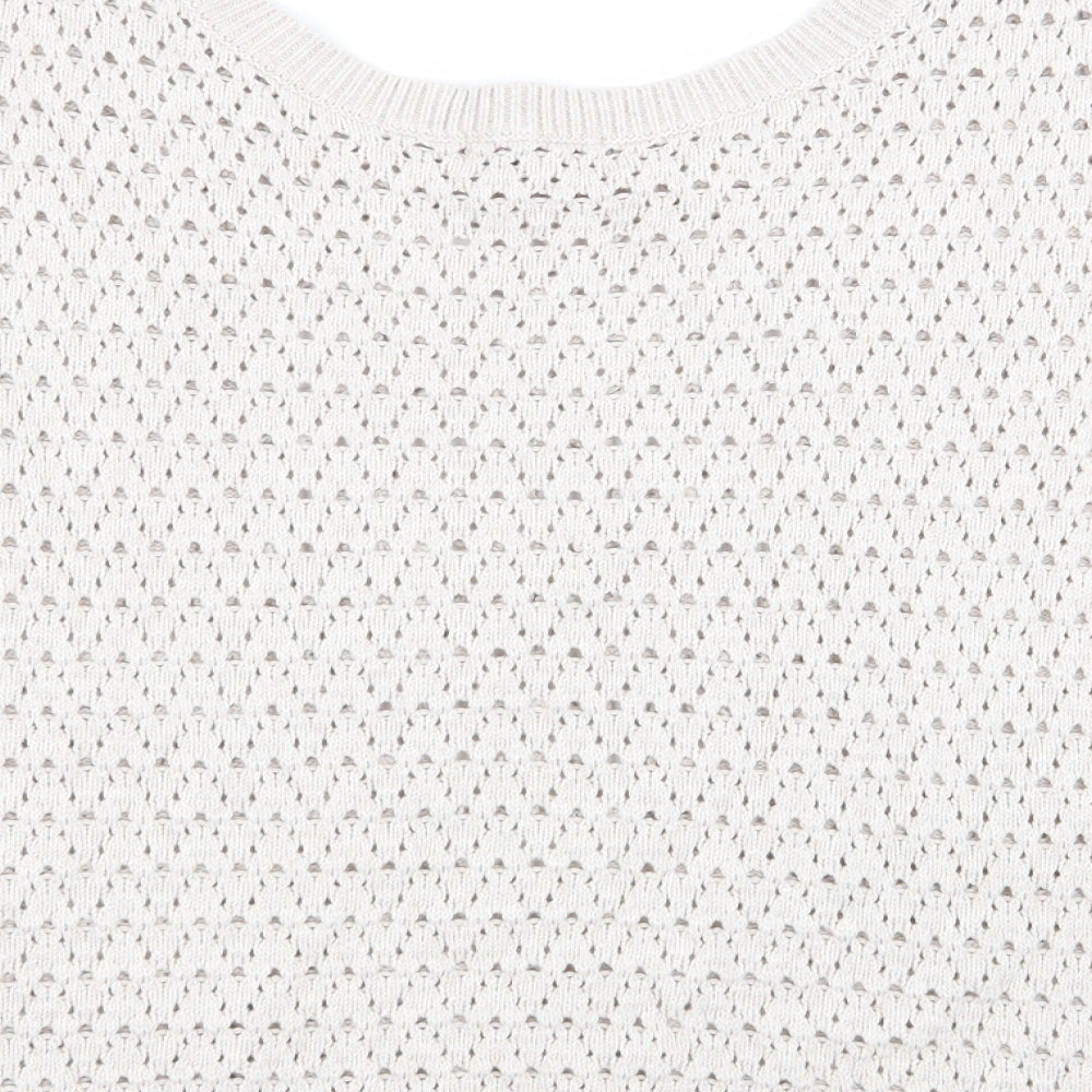 River Island Womens Beige Geometric Pullover Jumper Size 8