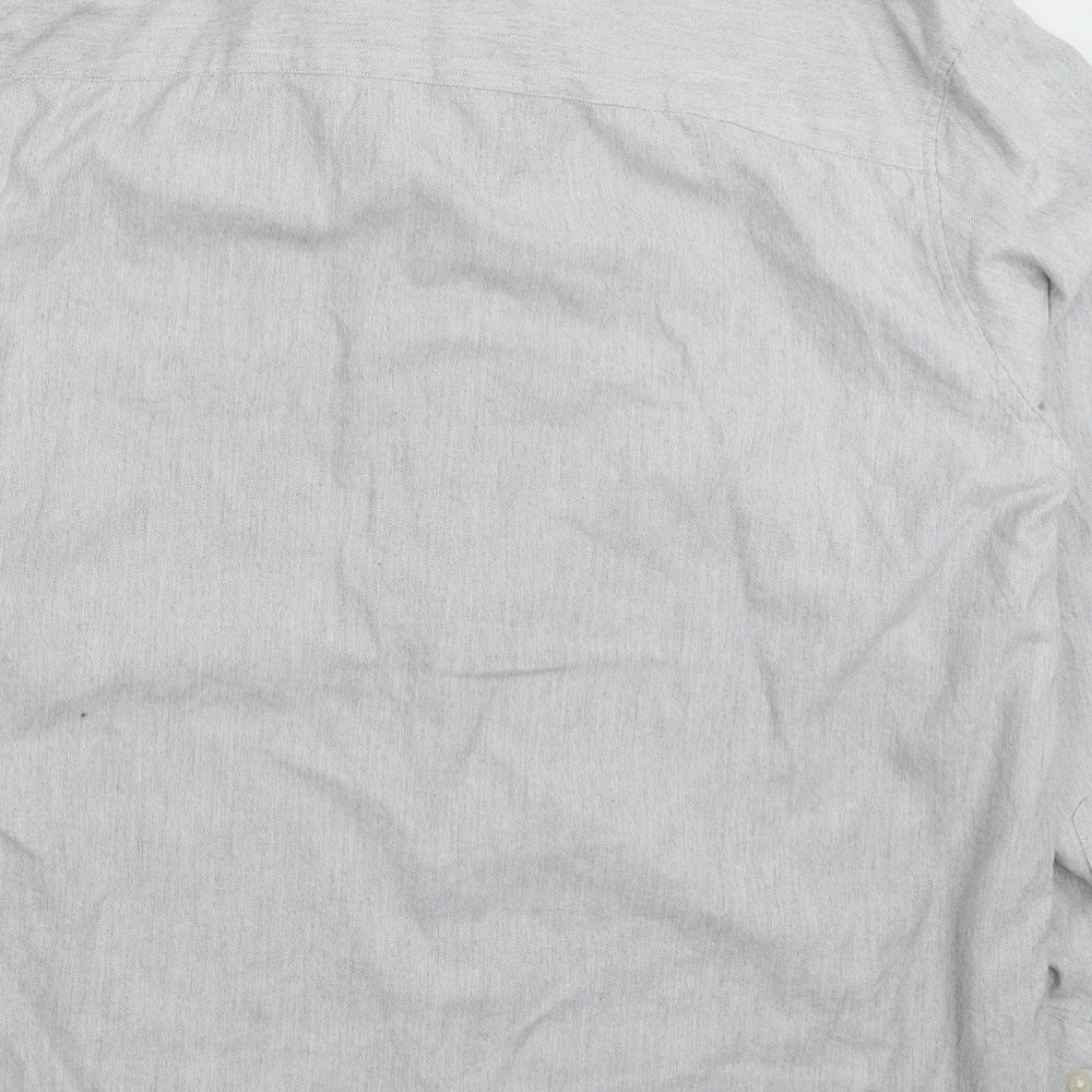 TU Mens Grey Button-Up Size 2XL