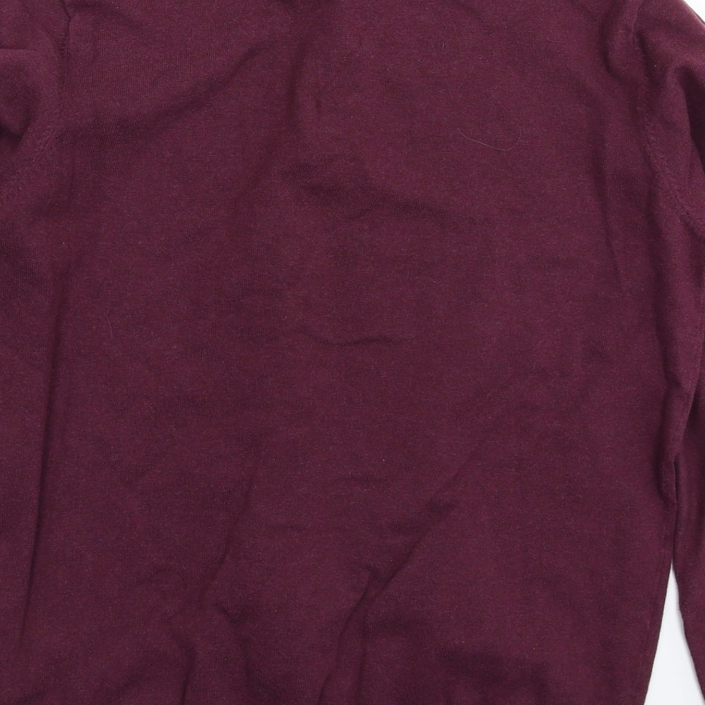 Easy Mens Brown Knit Pullover Jumper Size M