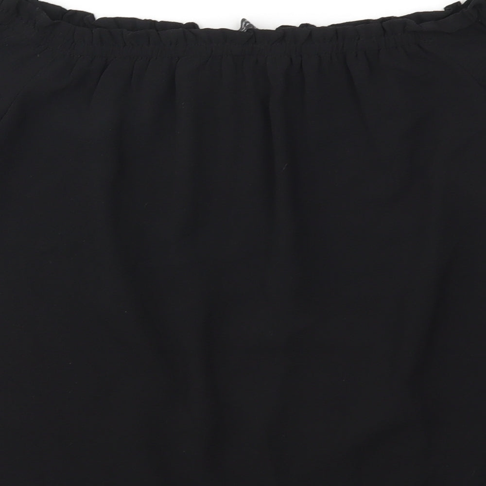 Dorothy Perkins Womens Black Basic Blouse Size 8