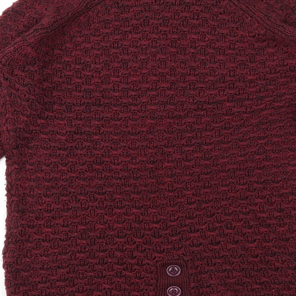 New Look Womens Red Pullover Jumper Size S
