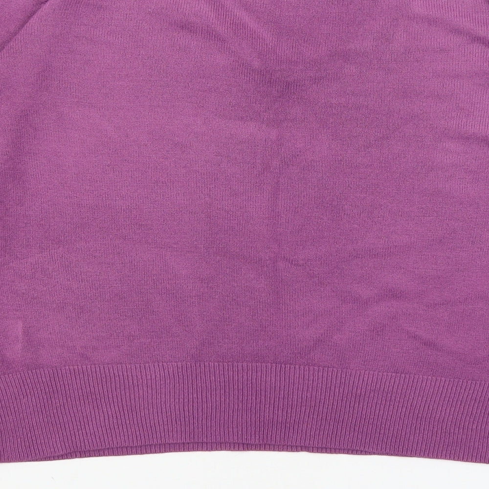 Ann McCartney Womens Purple Pullover Jumper Size L