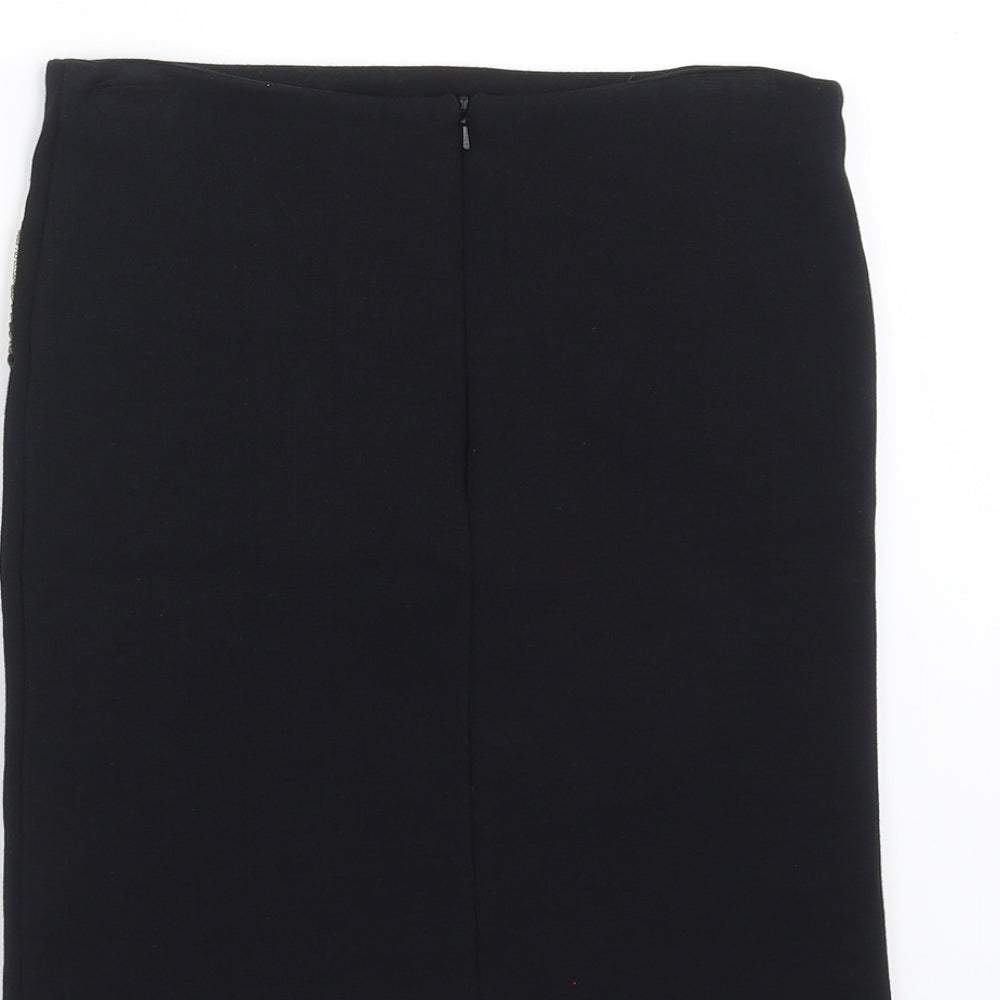 Topshop Womens Black Straight & Pencil Skirt Size 8 - beaded