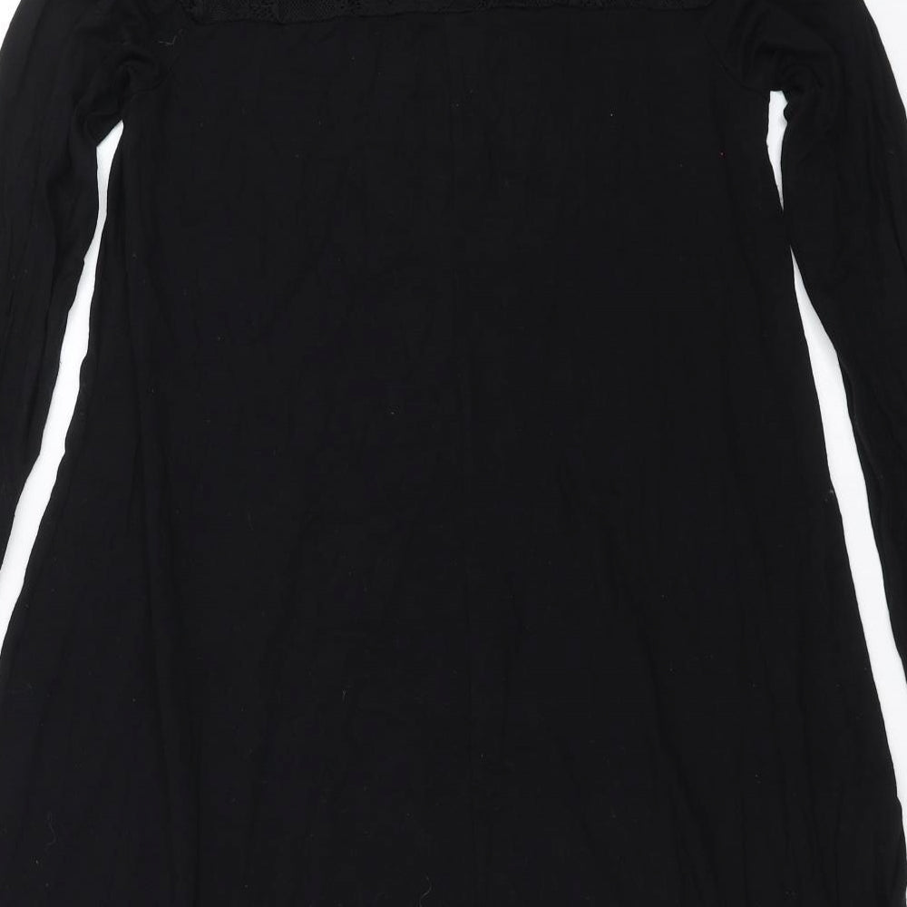ASOS Womens Black A-Line Size 8 - Lace Detail
