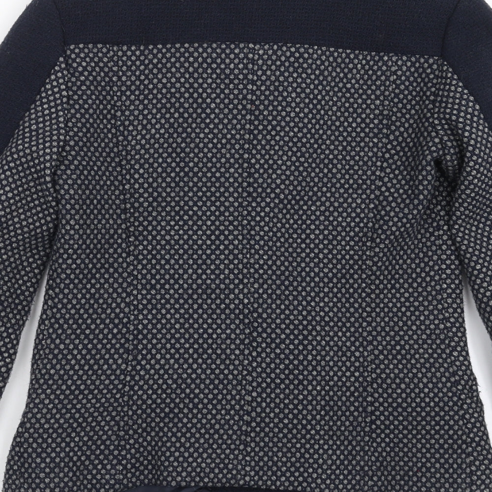 NEXT Womens Blue Geometric Jacket Size 8