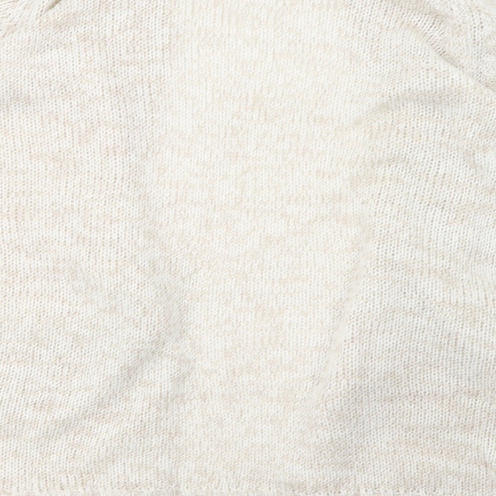 knitwear original Womens Beige Knit Cardigan Jumper Size L - 44inch